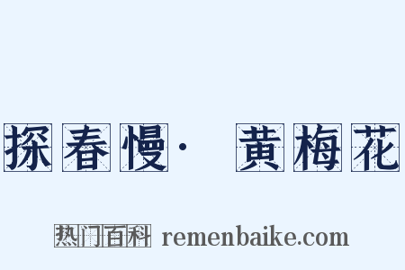 探春慢·黄梅花是什么意思的图片